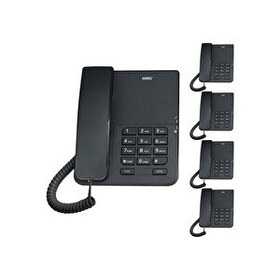 Resim Karel TM140 Analog Beyaz Masaüstü Telefon 5 Adet 