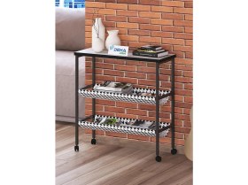 Resim Dehalimited Tekerlekli Dergilik Kumaş Raflı Çanta Gazetelik Kitaplık Çok Amaçlı Koltuk Yan Sehpa Sunumluk 