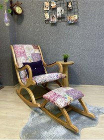 Resim Asedia Rustik Naturel Otantik Sallanan Sandalye Dinlenme Koltuğu 