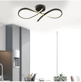 Resim Vetto Siyah 38 Watt Modern Plafonyer Led Avize 