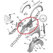 Resim Peugeot 3008 (2016-2023) Sağ Ön Çamurluk İç Podye Sacı (Orijinal) 