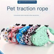 Resim 1 Adet Otomatik Geri Çekilebilir Köpek Tasması, 4.88 metre ABS Malzemeli Evcil Hayvan Çekiş İpi ile Dış Mekan Yürüyüşü için Ergonomik Sap - Şarj Gerektirmeyen, Taşınabilir, Sorunsuz Uzatma ve Rahat Tutuş için Takılmayan Tasarım, Oyunbaz Desenli | ABS Malzeme Yapısı, Köpekler İçin Tas 