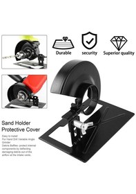 Resim Açılı Taşlama Kesme Makinesi Kesme Braketi Kum Standı Tabanı + Koruyucu Kapak 