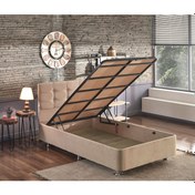 Resim Nironyatak Niron Polo Baza Ve Başlık Seti -120X200 Cm Tek Kişilik Sütlü Kahv 