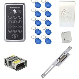 Resim Rfid Kapı Zili Şifreli Kapı Kilidi Sistemi Kapı Açma Seti Bas Aç Kilit 