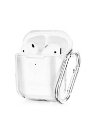 Resim Apple Uyumlu AirPods 2 2.nesil Hang Kılıf - Şeffaf Düz Renkli 