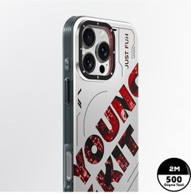 Resim İphone Uyumlu 16 Pro Max Kılıf Magsafe Şarj Özellikli Airbagli Çift Katmanlı Youngkit Future Serisi Kırmızı 