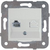 Resim Viko Novella Tekli Nümeris Telefon Prizi Gümüş Vk 