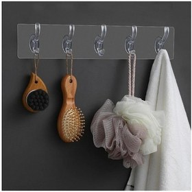 Resim Çok Amaçlı Kendinden - Yapışkanlı 5Li Şeffaf Askı 