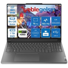Resim Lenovo Thinkbook 16PG4 Irh Intel Core i9 13900H 64GB DDR5 1TB SSD RTX4060 8GB 16'' 3.2k (3200×2000) 165Hz Freedos Gaming Laptop 221J8003CTR10 