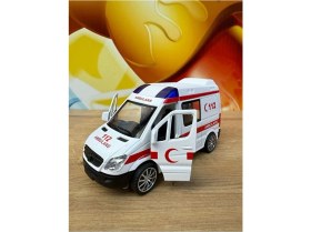 Resim Scntoys Oyuncak Ambulans Sesli Işıklı Büyük Ön Kapı ve Arka Kapısı Açılır Oyuncak Ambulans Araba 1:32 