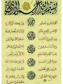 Resim Hüsn-i Hat 21x30 Cm Çerçevesiz Fatiha,nazar,ihlas 