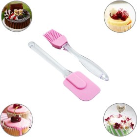 Resim Ucuzal Silikon Yumurta Fırçası ve Spatula 2'li Set 