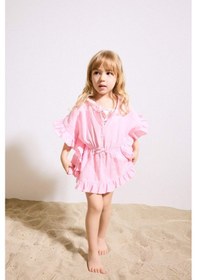 Resim Defacto Müslin Fırfırlı Kaftan Kız Bebek H1818a526hspn253 