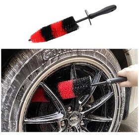 Resim Ximistore9 "kırmızı-siyah Jant Fırçası: Yumuşak Kıllar, Ergonomik Sap, Derin Temizlik İçin İdeal Araç Ve Motor Fırçası" 