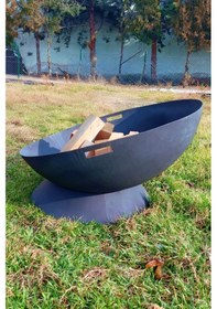Resim Blueflame Bahçe Şöminesi Ateş Çukuru Bahçe Sobası Çap 80 Cm 