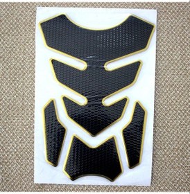 Resim Cloudstore Golden Kenar Motosiklet Yakıt Tankı Aksesuarı Çizik Önleyici Balık Kılçığı Desenli Dekor 