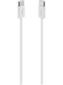 Resim Usb-c - Usb-c 100cm 60w Pd Örgü Hızlı Şarj/data Kablosu Beyaz 