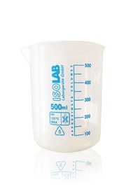 Resim ISOLAB 500ml Ölçü Kabı Beher Mavi Skala 