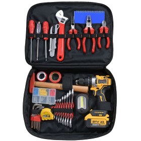 Resim Elektronik El Takım Çantası M - Orta Boy, 19 Bölmeli, Dayanıklı Metal Fermuarlı 