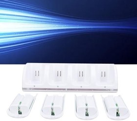 Resim Uzaktan Pil Şarj Cihazı Için, 4 Şarj Edilebilir Pil Paketiyle 4'ü 1 Arada Şarj İstasyonu 4 Adet 2800mAh Yedek Pil, Uzaktan Kumanda Dahil Değil (WHITE) 