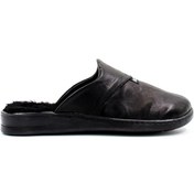 Resim Hakiki Deri Kürklü Erkek Düz Terlik 733ma0025 001 