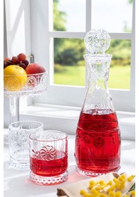 Resim Glamis Cam Bahar Model Karaf 2 Bardaklı Set 
