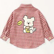 Resim Kızlar için Sevimli Ekose & Karikatür Baskılı Düğmeli Ceket Ceket Cep Yaka - Uzun Kollu Kışlık Blazer Okul, Partiler, Noel için (Yaş 3-10) - Makinede Yıkanabilir Tweed Benzeri Ceket Günlük Kıyafetler & Hediye için 