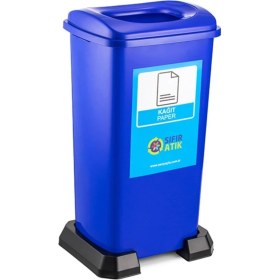 Resim 70LT Mavi Sıfır Atık Geri Dönüşüm Kutusu, Çevre Dostu ve Kullanışlı Tasarım 