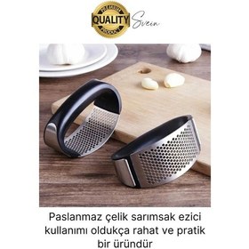 Resim Premium Kolay Kullanımlı Yeni Nesil Sarımsak Rendesi Zencefil Öğütücü Ezici Paslanmaz Çelik Gondol Çok Renkli 
