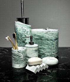 Resim Mermer Efekt Beton Banyo Seti 