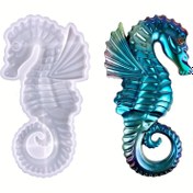 Resim Denizatı Duvar Asma Silikon Kalıbı, Oturma Odası Denizatı Dekorasyonu Masaüstü Süsü Yarı-3D Silikon Kalıp 