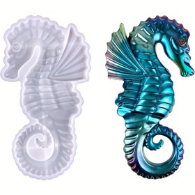Resim Denizatı Duvar Asma Silikon Kalıbı, Oturma Odası Denizatı Dekorasyonu Masaüstü Süsü Yarı-3D Silikon Kalıp 