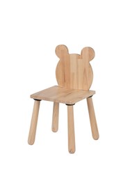Resim Woodnjoy Joykidstoy Doğal Ahşap Çocuk Sandalye Ayı 
