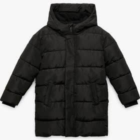 Resim Erkek Çocuk Uzun Kollu Cepli Kapşonlu Şişme Mont 