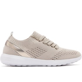 Resim Kadın Altın Kumaş Sneaker 