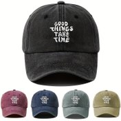 Resim Esnek Şapka Şapka ile Nakışlı Mektuplar, Ayarlanabilir Eğimli Kenarlı, Unisex Açık Seyahat, Kamp, Güneş Şapkası, Parti ve Hip Hop İçin 