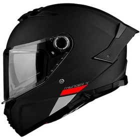 Resim MT Thunder 4SV Solid A1 Şeffaf Vizörlü Kask Mat Siyah 