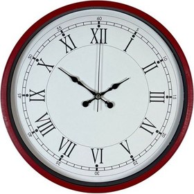 Resim 36 Cm Kırmızı Dekoratif Duvar Saati Gül Kırmızı - Açık Siyah 