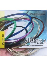 Resim Aurora Premium Beyaz Bamlı 0.18 Saz Teli Kısa Sap 