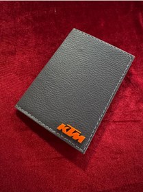 Resim ATTA PAZARLAMA Kabartmalı Pleksi Grı Deri KTM Ruhsatlık, Ruhsat Kılıfı, Ruhsat Cüzdanı, Ruhsat Kabı 