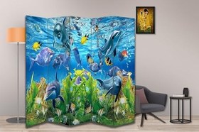 Resim Çocuk Temalı Özel Tasarım Paravan Room Divider 180 x 200 cm 