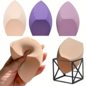 Resim 2 adet Ekstra Büyük Ultra-Yumuşak Üçgen Makyaj Süngeri, Hidrofobik Poliüretan, Su Aktive, Çok Renk Seçeneği, Dev Güzellik Blender'ları, Kusursuz Uygulama İçin, Profesyonel Makyaj Aracı | Şık Kozmetik Süngerleri | Dayanıklı Makyaj Süngerleri 