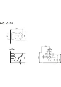Resim Bocchi Taormina Rimless Asma Klozet P. Beyaz 1451-001-0128 Kapak Hariç 