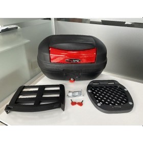 Resim First Bag Motosiklet Çantası 48 Litre Kırmızı Reflektörlü 