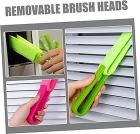 Resim BUGUUYO 1 Takım Portatif Blinds Temizleme Aracı Seti Değiştirilebilir Fırça Ucu Amaçlı Temizlik Fırçası Araba Havalandırma Delikleri ve Perde Temizliği 