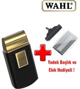 Resim Wahl 07057-016 Gold Seyahat Tipi Tıraş Makinası + Yedek Başlık ve Elek 