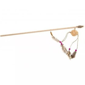 Resim Aquael Ecomfy Toy Gaia Rod Tüylü Ahşap Kedi Oltası Oyuncağı 50 Cm 