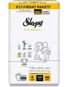 Resim Sleepy Extra Günlük Aktivite Fırsat Paketi Bebek Bezi 6 Xlarge Numara 46 Adet - Standart / Standart 