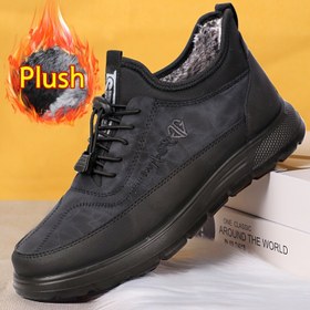 Resim Erkekler için Kışlık Ayak Bileği Yüksekliğinde Kar Botları, Peluş Astarlı ve Kaymaz PU Tabanlı - Ağır Hizmet Tipi Çok Kaliteli Dış Mekan Treking Botları ile Doğa yürüyüşü, buz ve kar üzerine uygun - Her Zemin İç İnceleme, Şık İstifade Kolay Giyme/Çıkarma Tasarımı ile Günlük, İş İçeriği İdeal Sezon Sonbahar İdeal İngiltere Soğuk Havada Geziye Uygundur. Sıcak & Rahat Erkek kış botu pelüş astarıyla dayanıklı pu konstrüksiyonlu erkek ön sonbahardaki ayakkabılar 